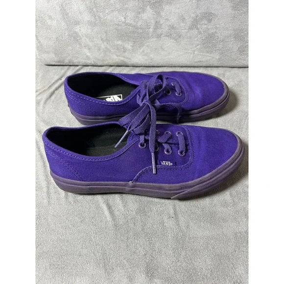 Vans Authentic Purple Canvas Low Top Sneakers Shoes US Men 5 Womens 6.5 - Picture 2 of 5